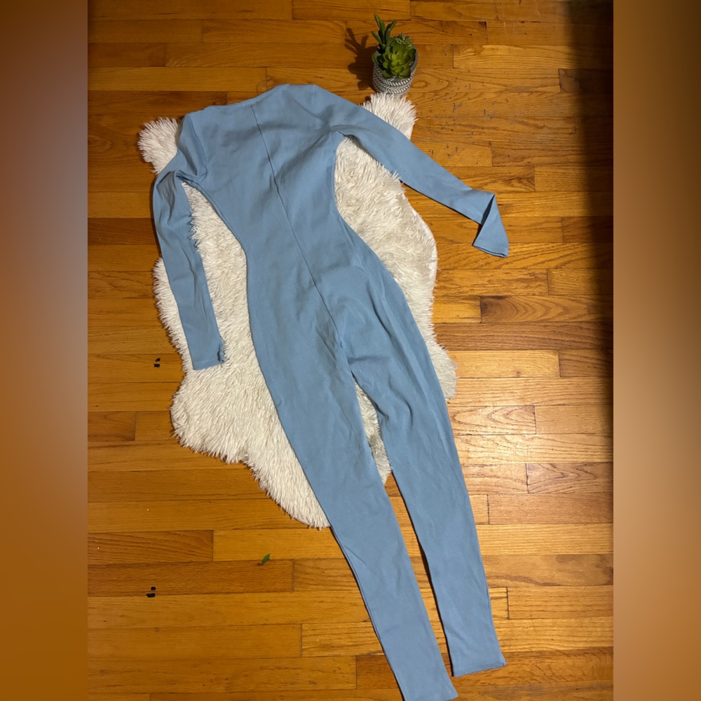 Naked Wardrobe Light Blue Jumpsuit - Picture 4 of 10